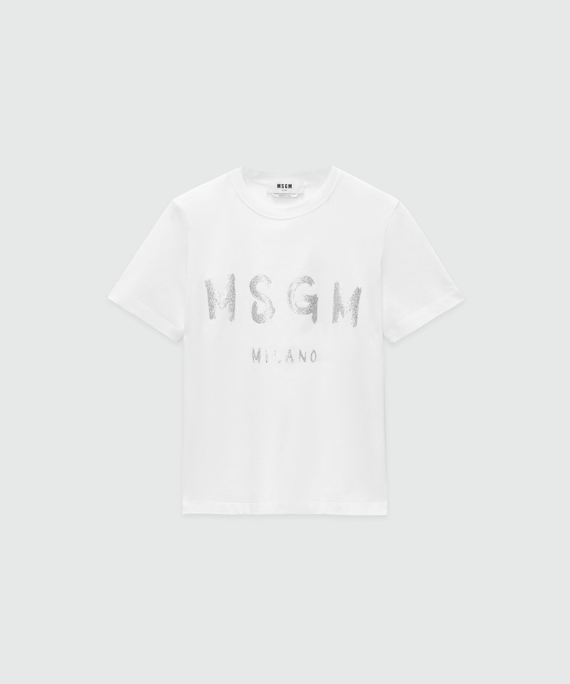 Tシャツ・カットソー MSGM FW23 SHIRT WITH LOGO (3540ME04A_23750696) ♢MSGM♢ロゴ Tシャツ☆正規品・安全発送☆ (MSGM/Tシャツ