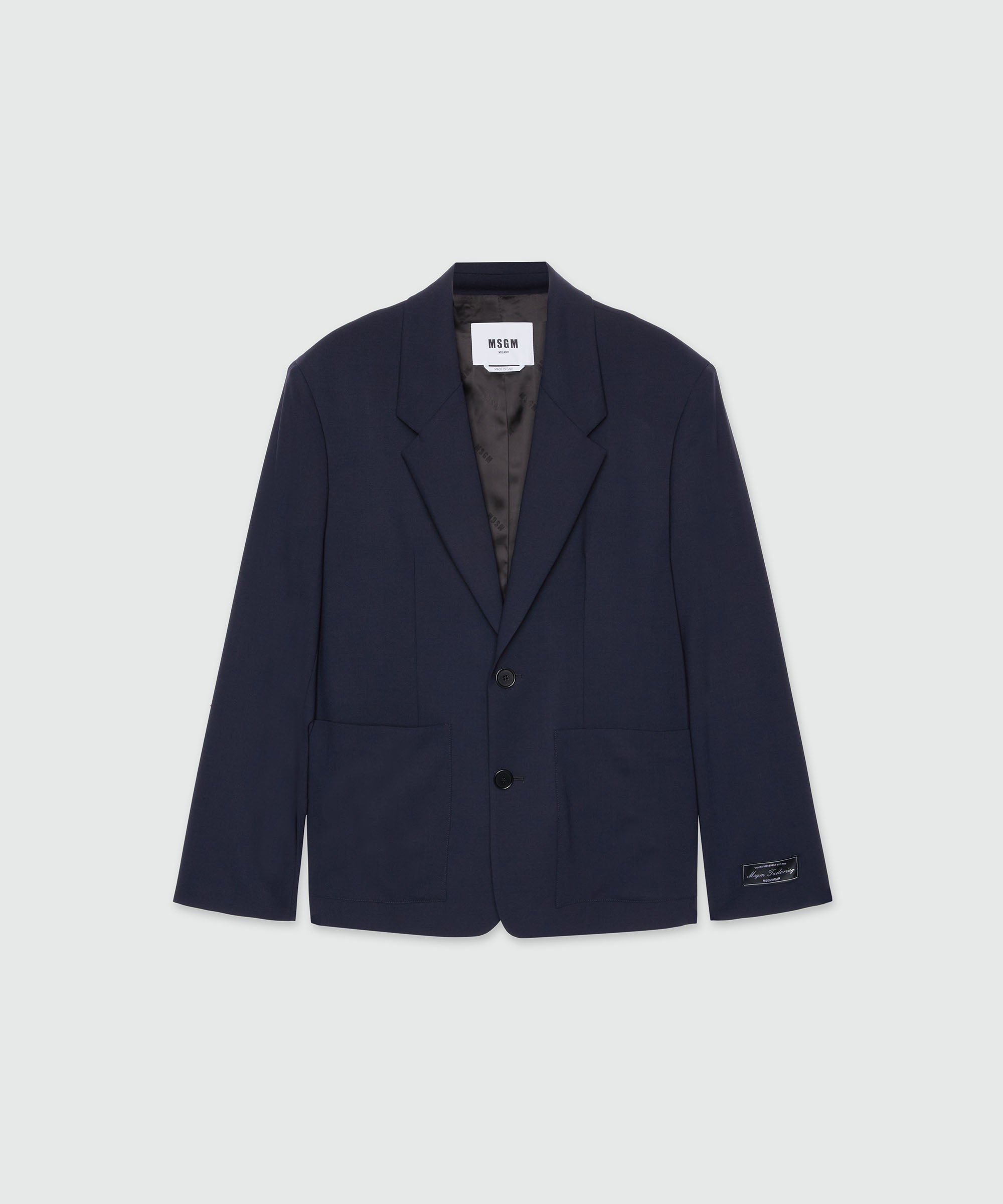 Tailored blazer in blue fresh wool MSGM Tailoring - MSGM