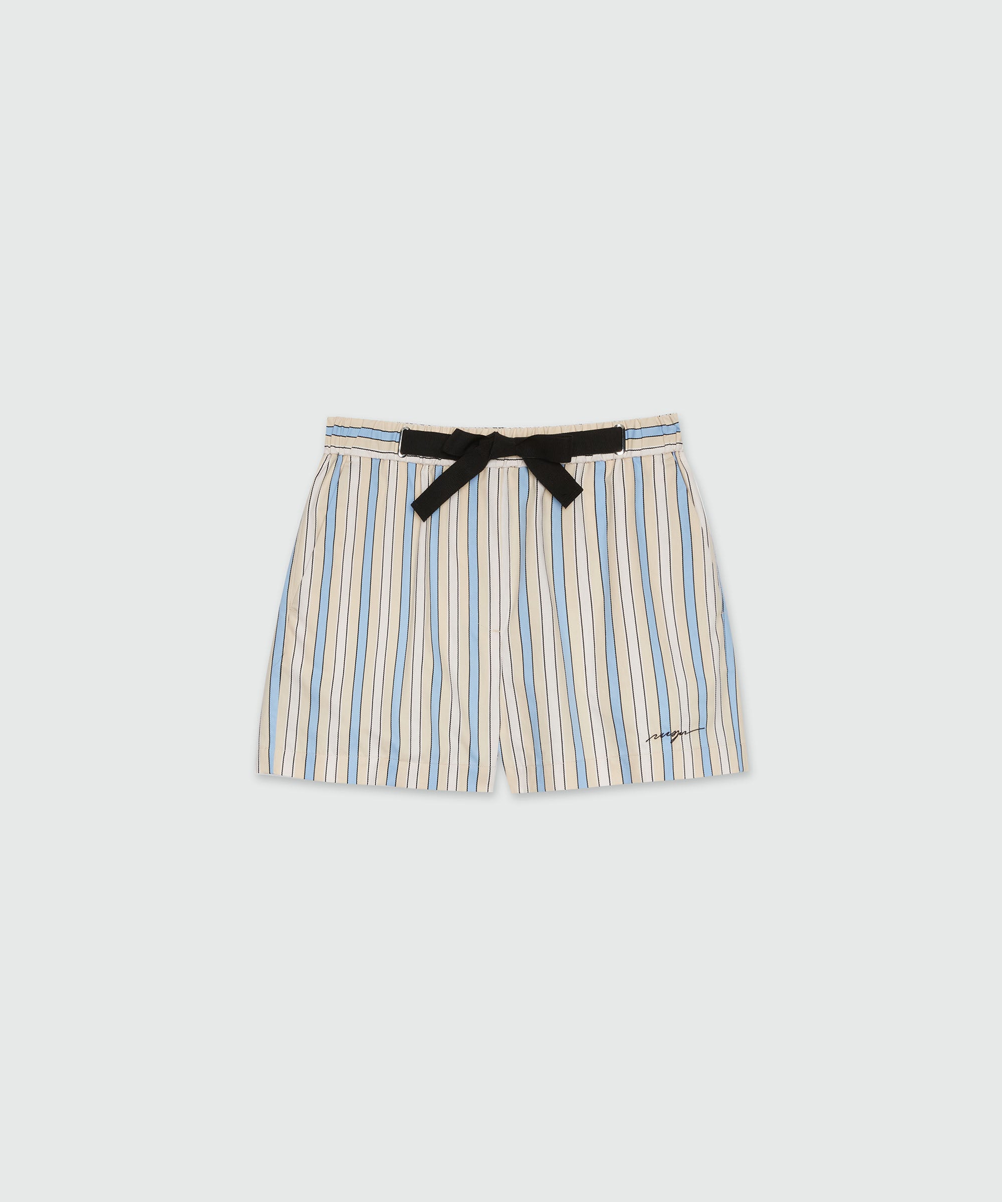 ショートパンツ Msgm Striped Shorts 28047660_58076244_600.jpg