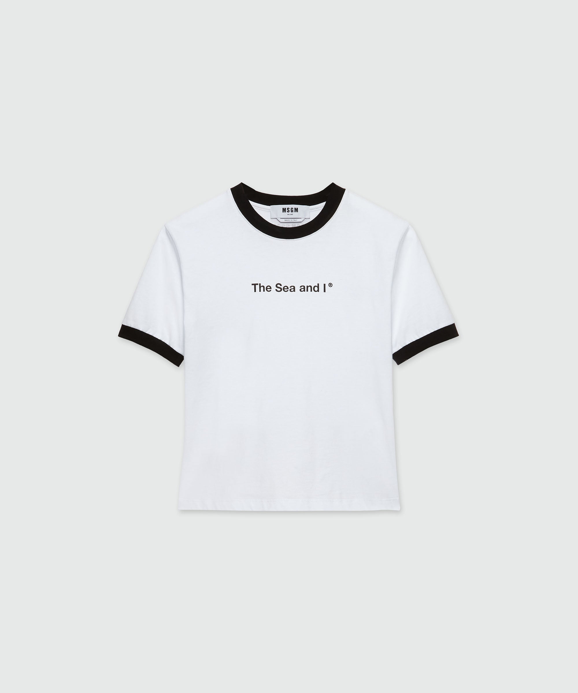 Tシャツ・カットソー Msgm Jersey T-Shirt Logo print cotton jersey t-shirt - MSGM - Men | Luisaviaroma