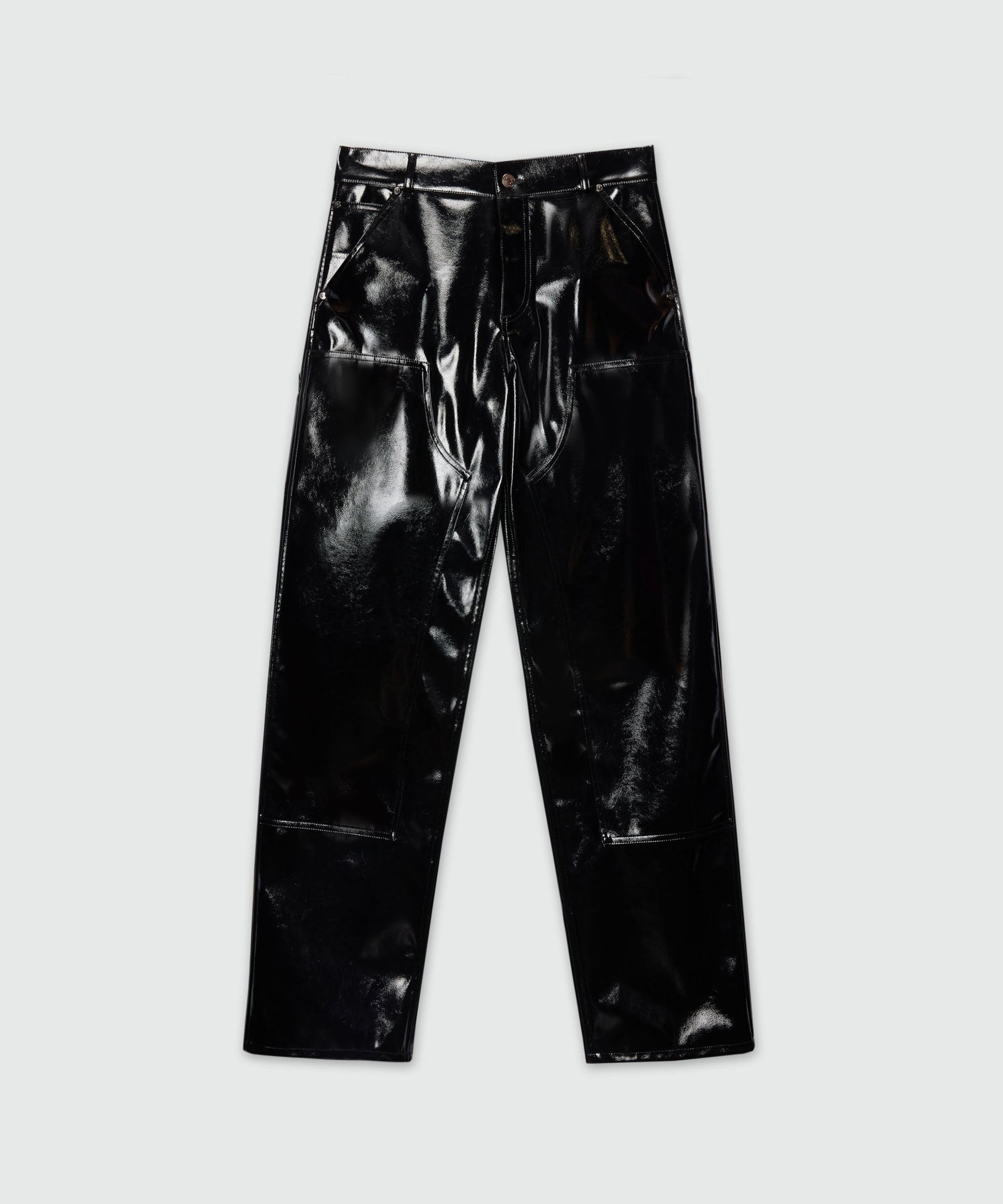 Black vinyl baggy trousers - MSGM Official