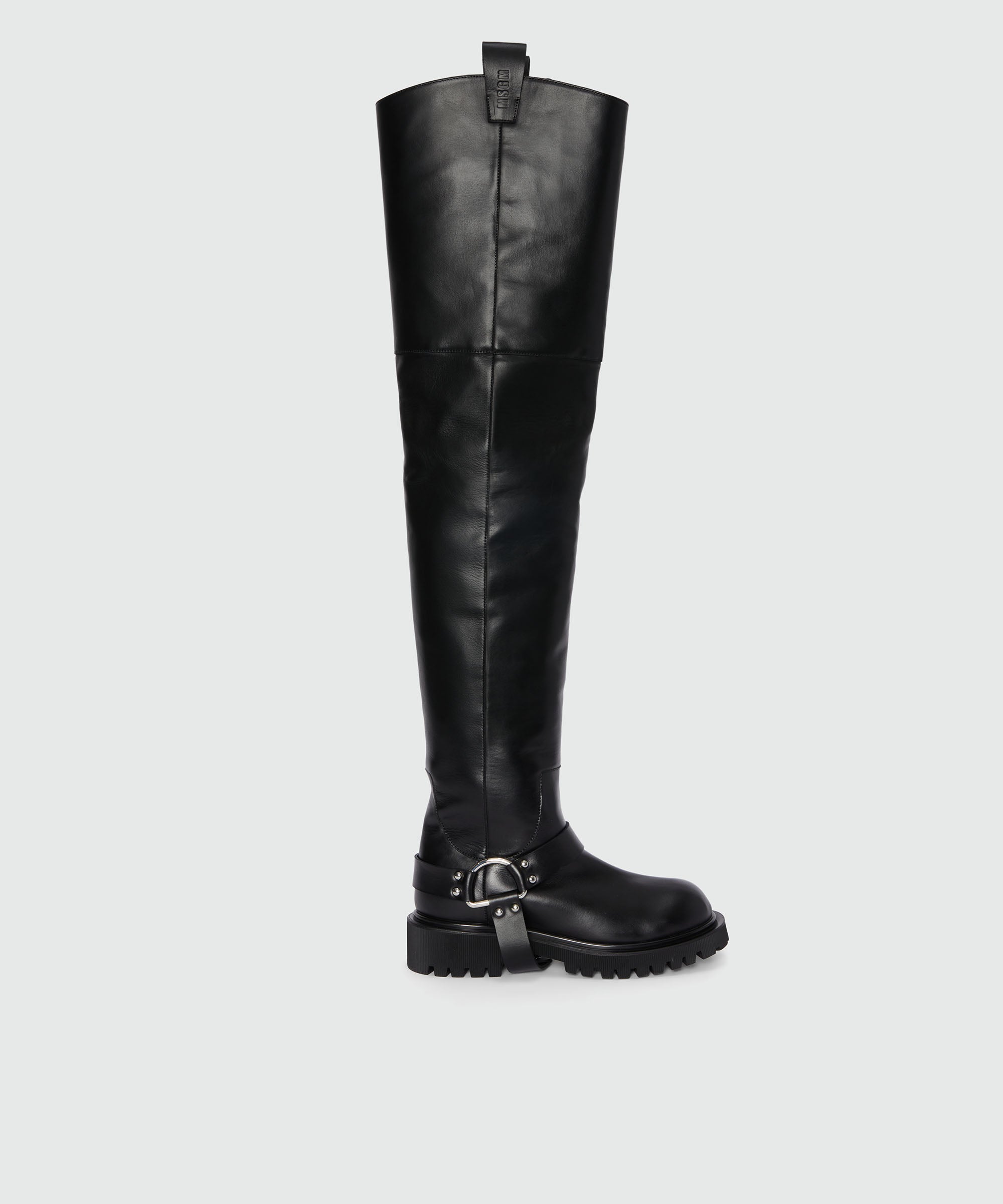 High black biker style boots - MSGM Official