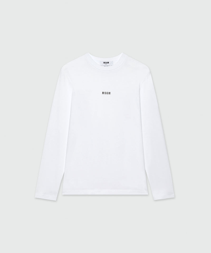 White jersey T-shirt with micro logo WHITE Women 