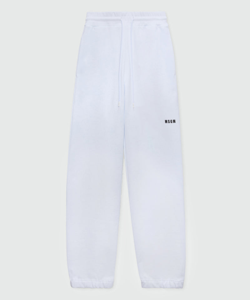 Pantaloni da tuta bianchi con micro logo 01 Donna 