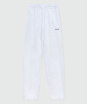 Pantaloni da tuta grigi mélange con micro logo