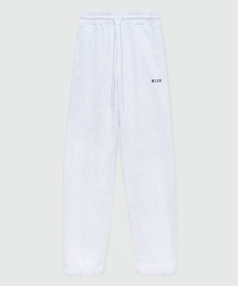 Pantaloni da tuta grigi mélange con micro logo 94 Donna 