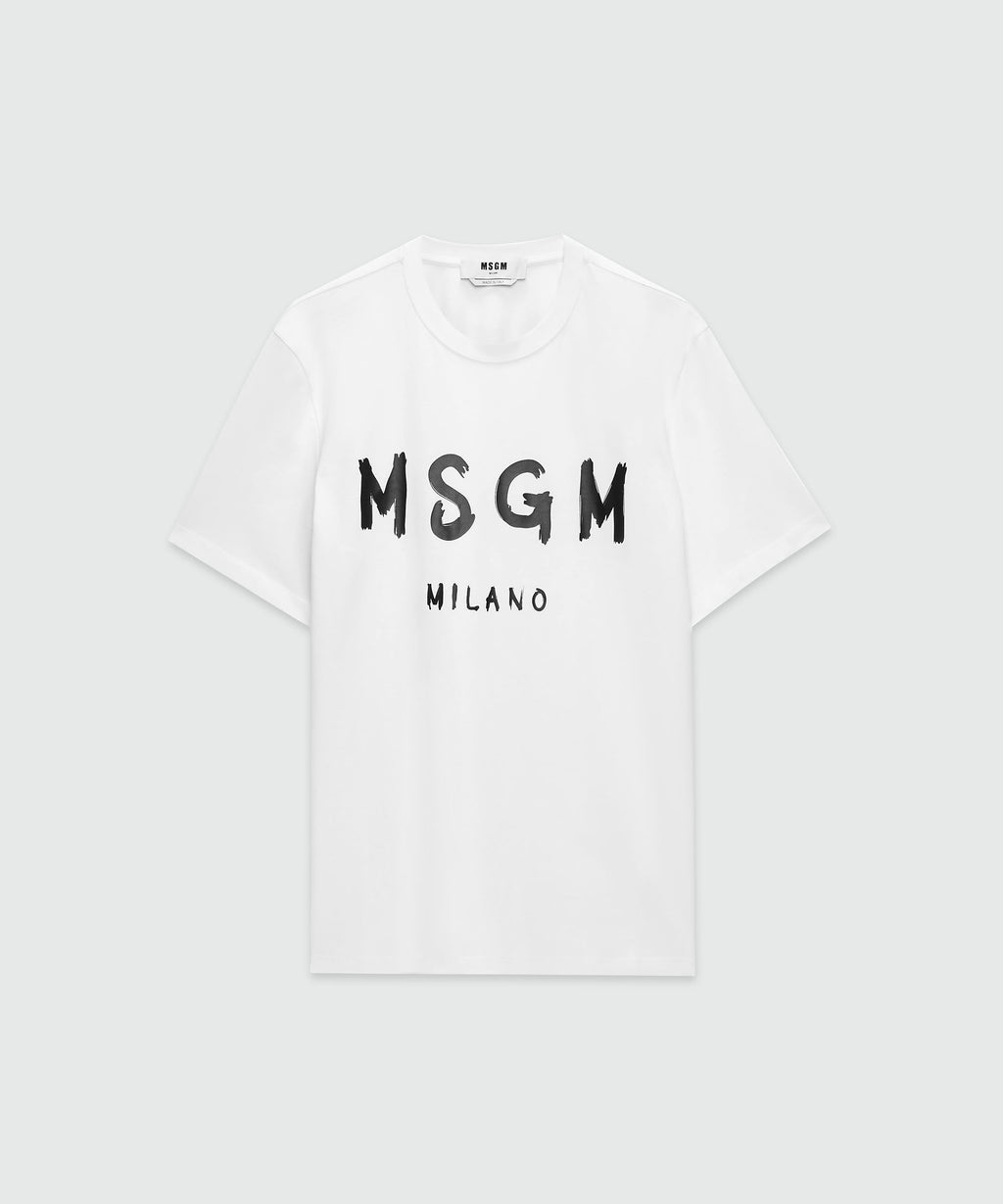 その他 MSGM SWEATSHIRT WITH BRUSHED LOGO PRINT MSGM Brushed logo print sweatshirt | The Fashion Square