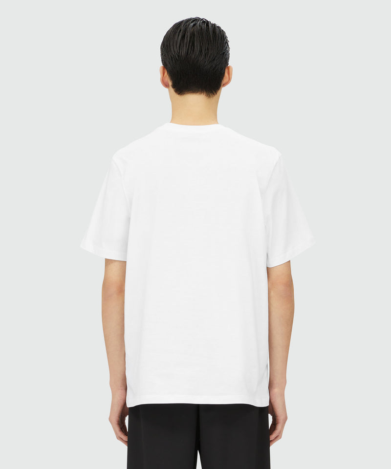 Cotton T-shirt with brushed logo WHITE Men 