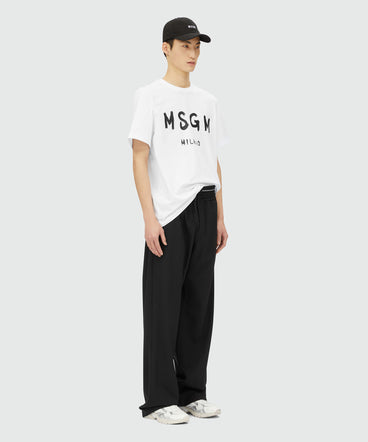 Cotton T-shirt with brushed logo