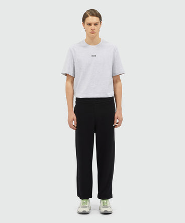 Solid colour cotton track pants
