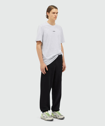 Solid colour cotton track pants