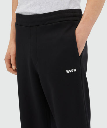 Solid colour cotton track pants