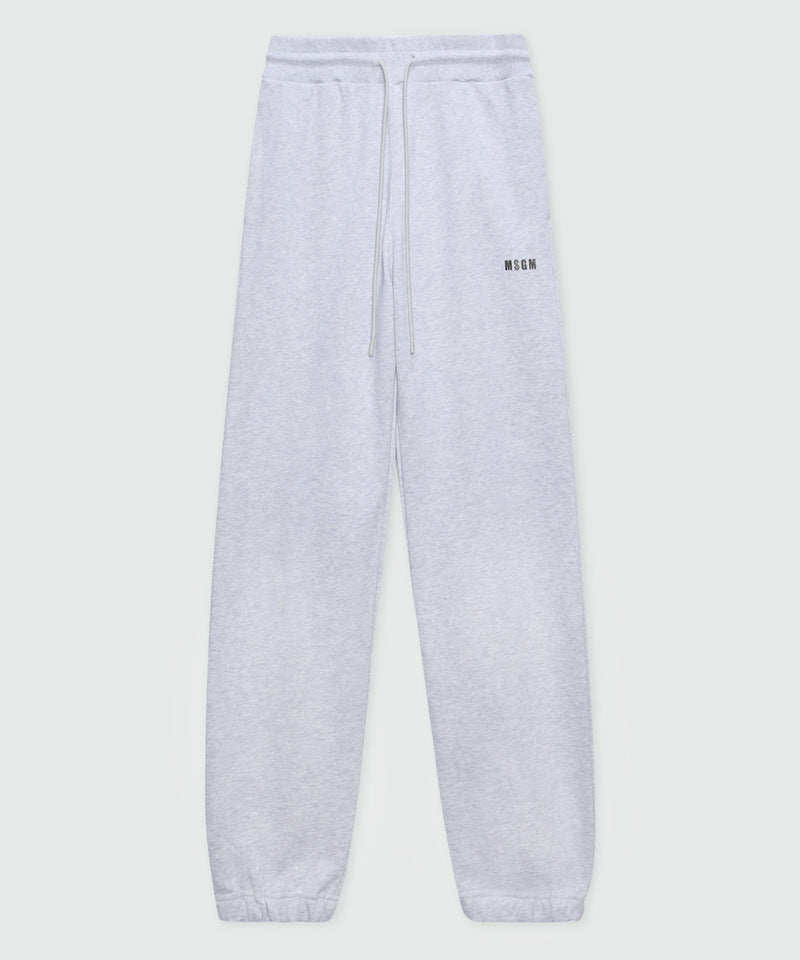 Grey melange track pants with micro logo 94 Men 