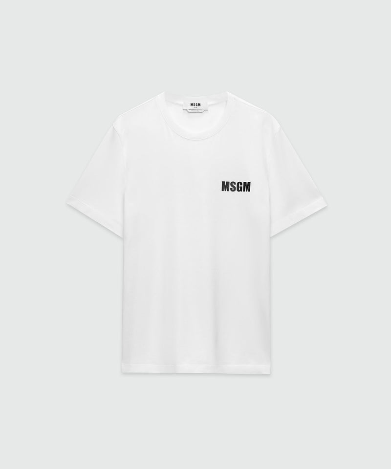 White jersey T-shirt with Impact logo BIANCO Uomo 