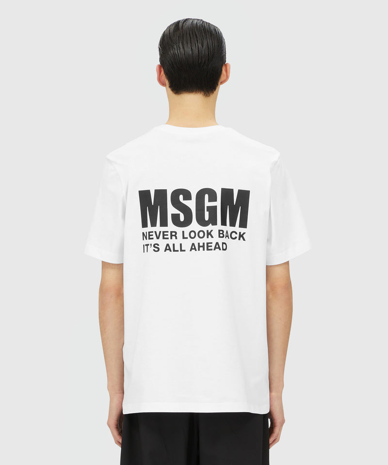 White jersey T-shirt with Impact logo BIANCO Uomo 