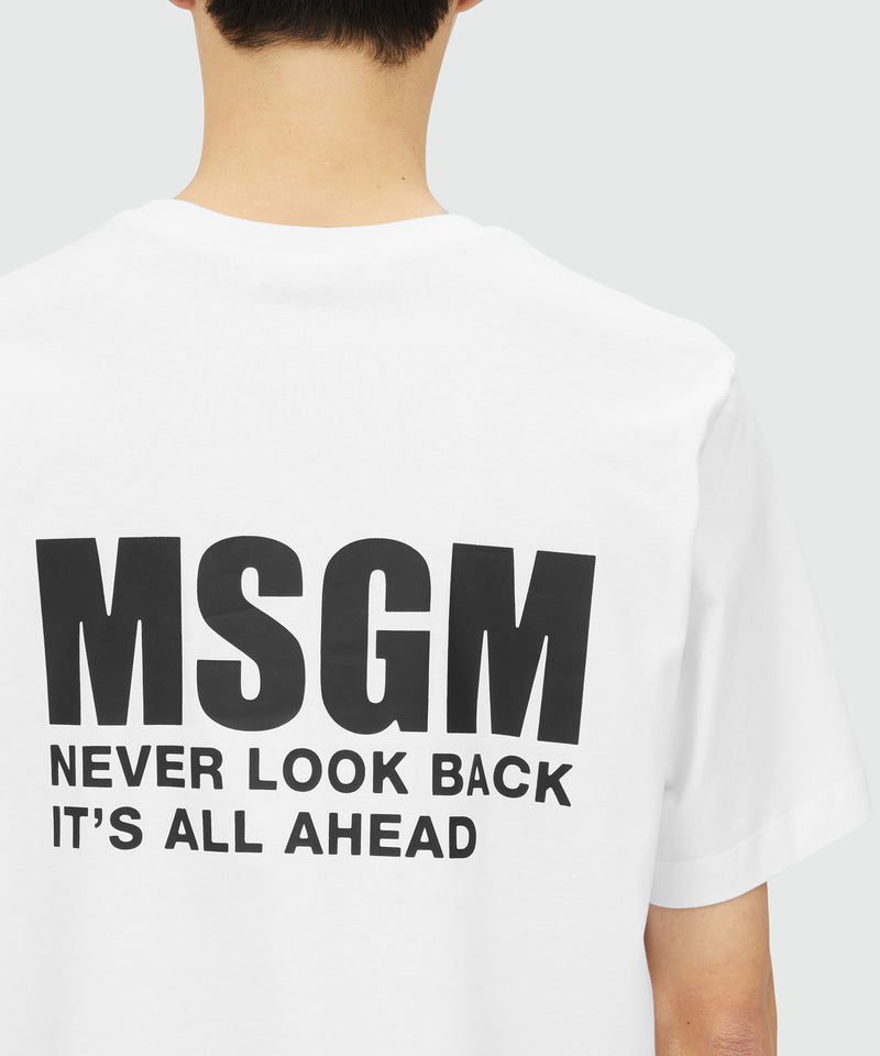 White jersey T-shirt with Impact logo BIANCO Uomo 