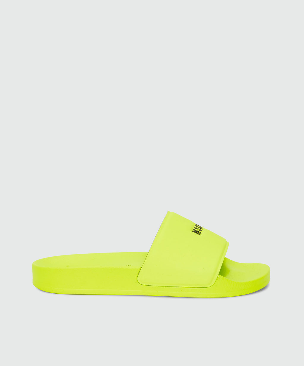 MSGM｜SLIPPERS (3840MS208 864 99) Black pool slides with MSGM micrologist - MSGM Official