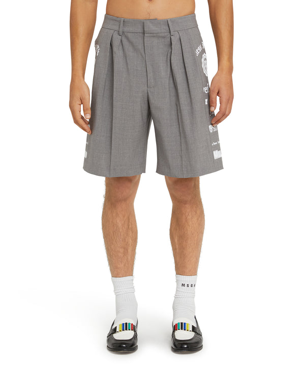 Wool "Dreamers University" Bermuda Shorts