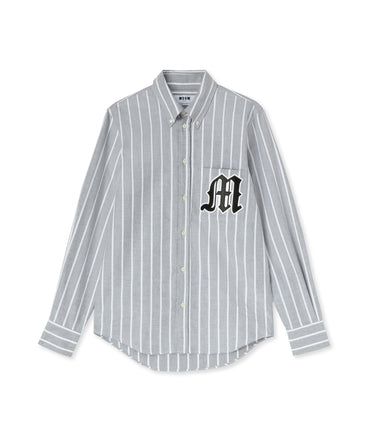 Striped organic cotton Oxford shirt