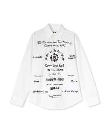 Organic cotton shirt with lithographic print from the collection