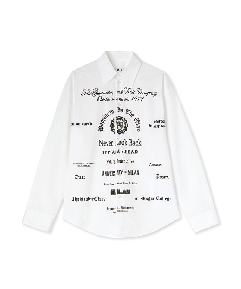 Organic cotton shirt with lithographic print from the collection WHITE Men 
