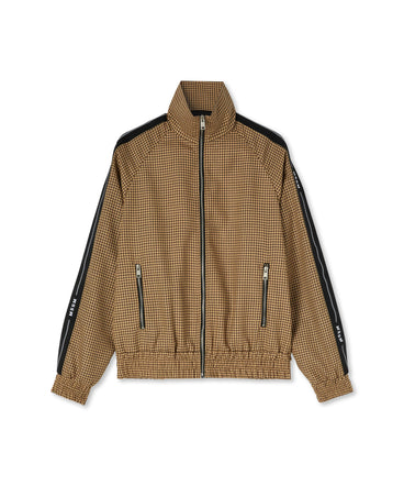 Wool bomber jacket with "Micro Check Wool" pattern