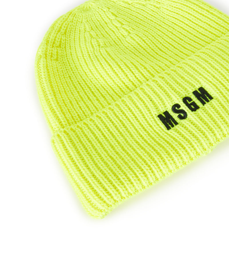 Beanie hat with embroidered logo YELLOW Men 