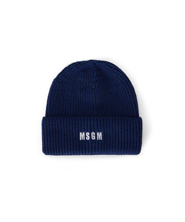 Beanie hat with embroidered logo