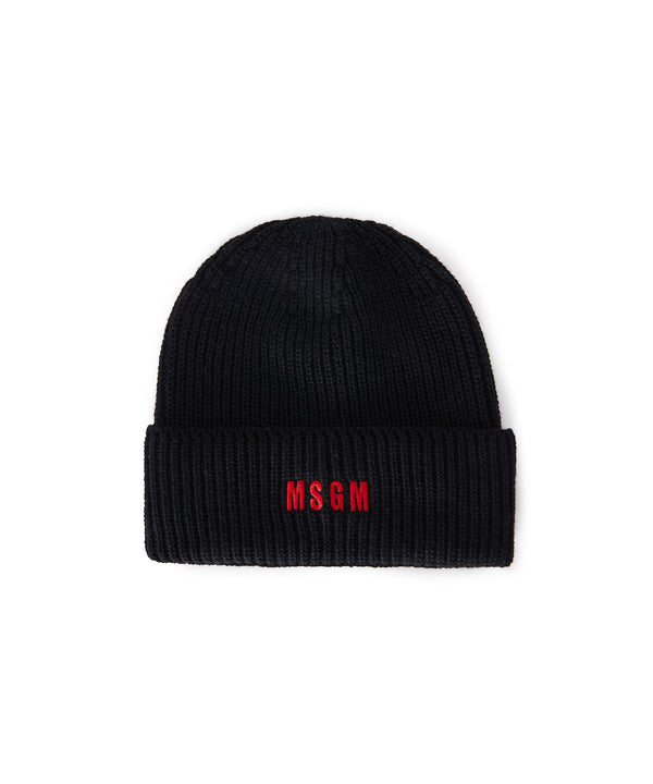 Beanie hat with embroidered logo
