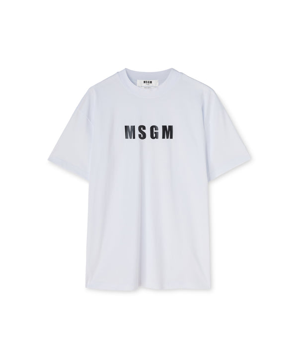 Cotton crew neck cotton t-shirt with MSGM logo