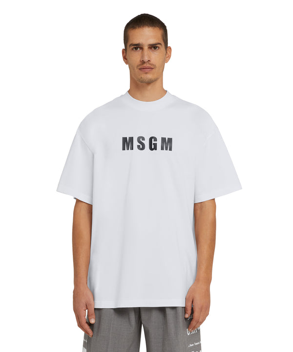 Cotton crew neck cotton t-shirt with MSGM logo