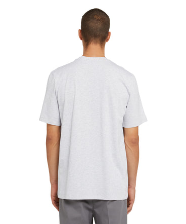 Cotton t-shirt with brushstroke logo
