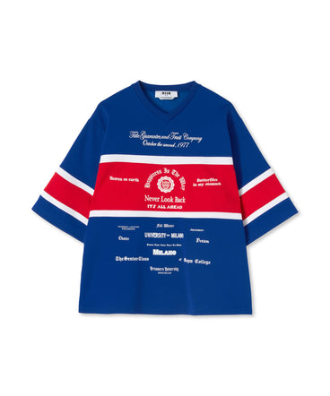 T-shirt with "Msgm Lithography and 77" writing