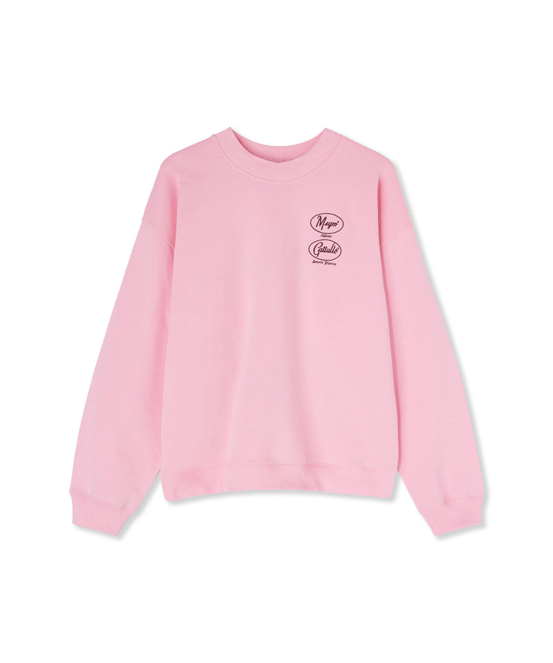 MSGM x Gattullo - Felpa con logo ROSA CHIARO Unisex 