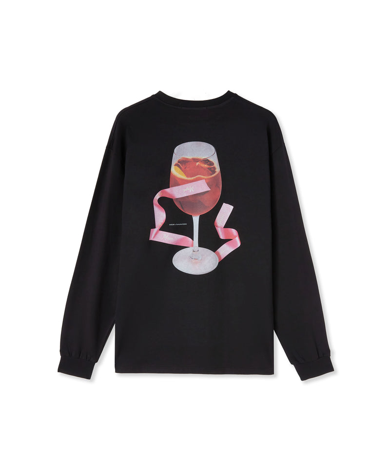 MSGM x Gattullo - Maglietta a maniche lunghe Domenichino NERO Unisex 