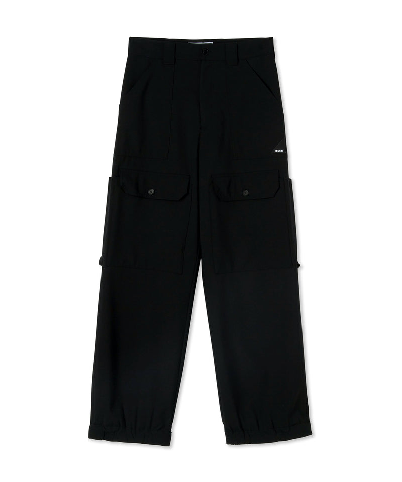 Virgin wool "Wool Suiting" workwear trousers BLACK Men 