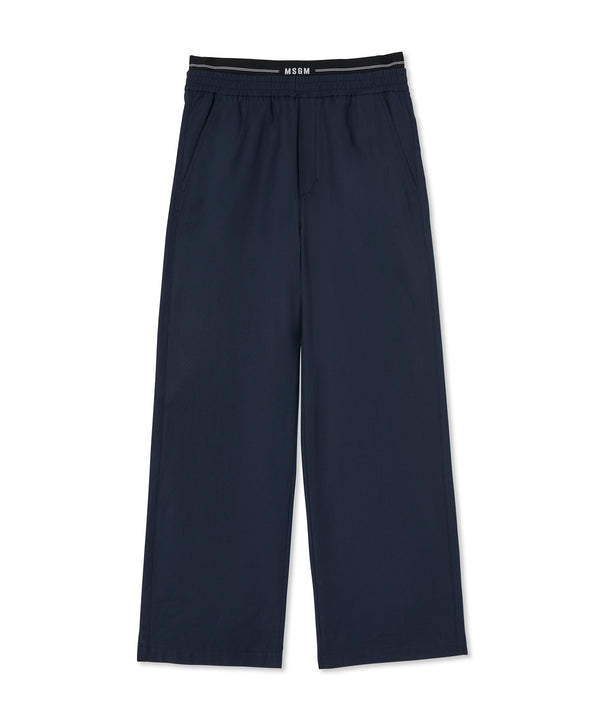 Double pleated trousers in "Recycled Cotton Ripstop" fabric