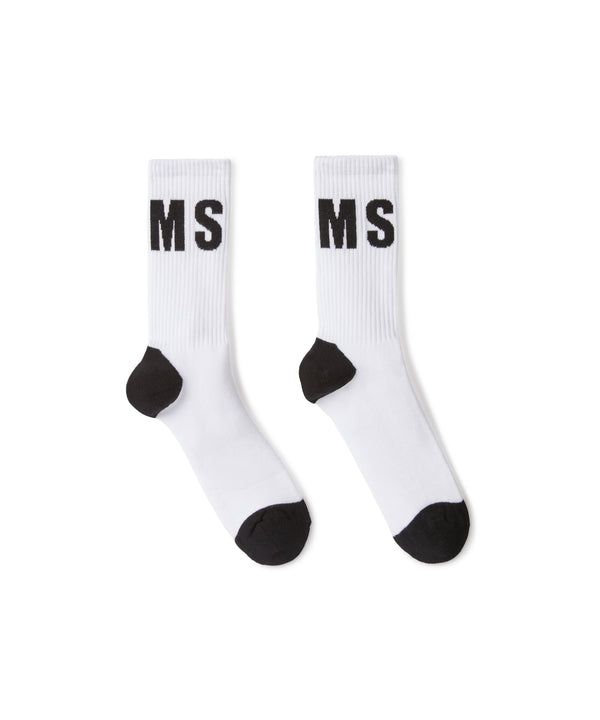 Solid color cotton socks with MSGM logo