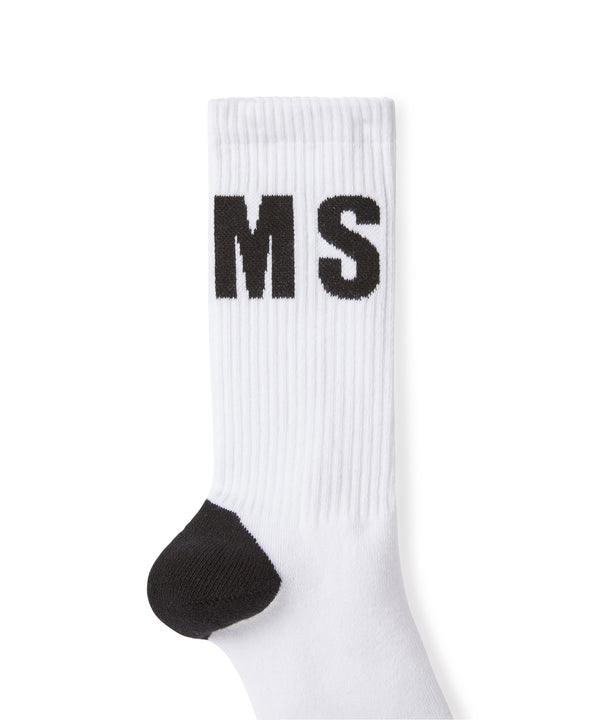Solid color cotton socks with MSGM logo