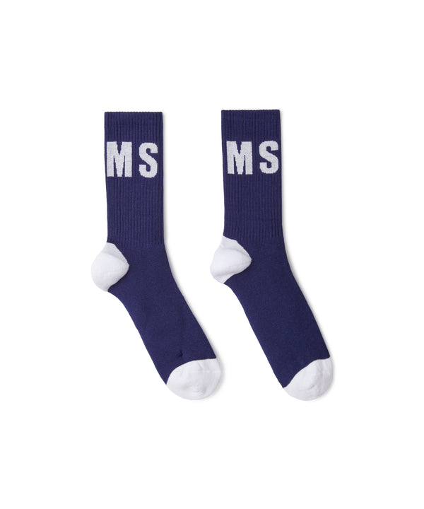 Solid color cotton socks with MSGM logo