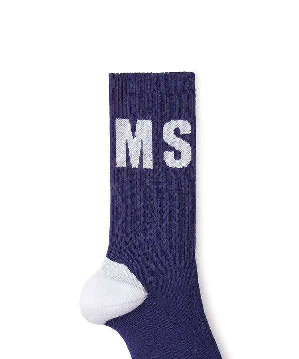 Solid color cotton socks with MSGM logo