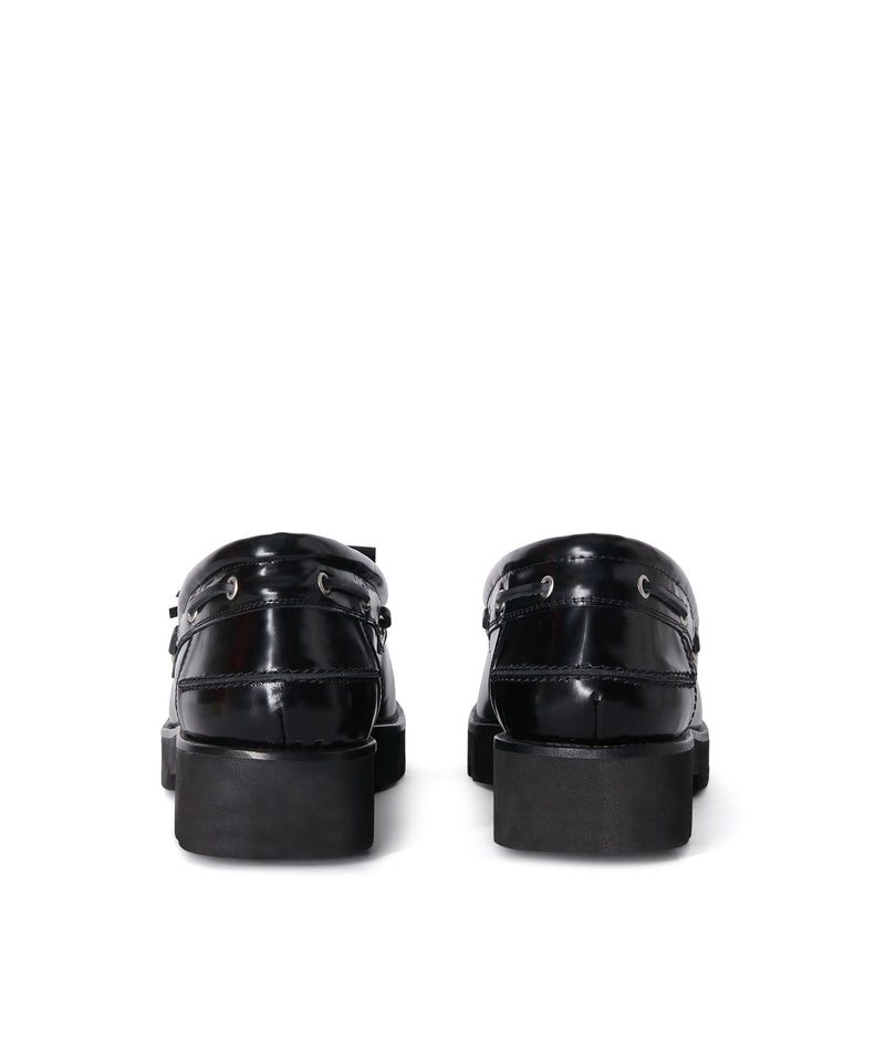Leather MSGM Track sole shoes BLACK Men 