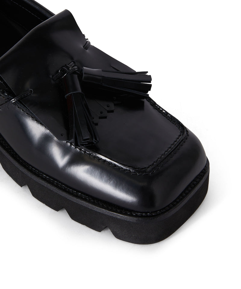 Leather MSGM Track sole shoes BLACK Men 
