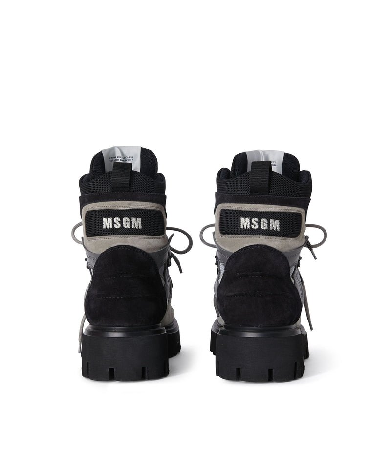 MSGM Trekking boots BLACK Men 