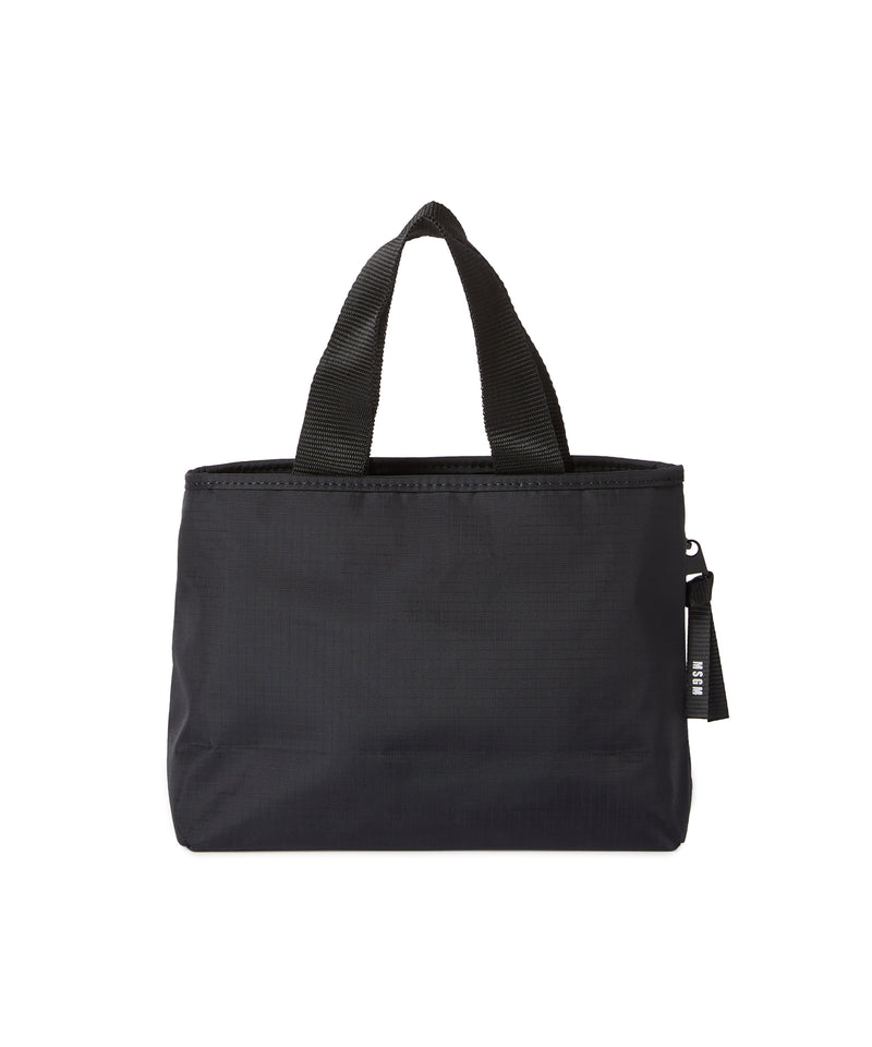 "Signature Iconic Nylon" mini tote bag BLACK Men 