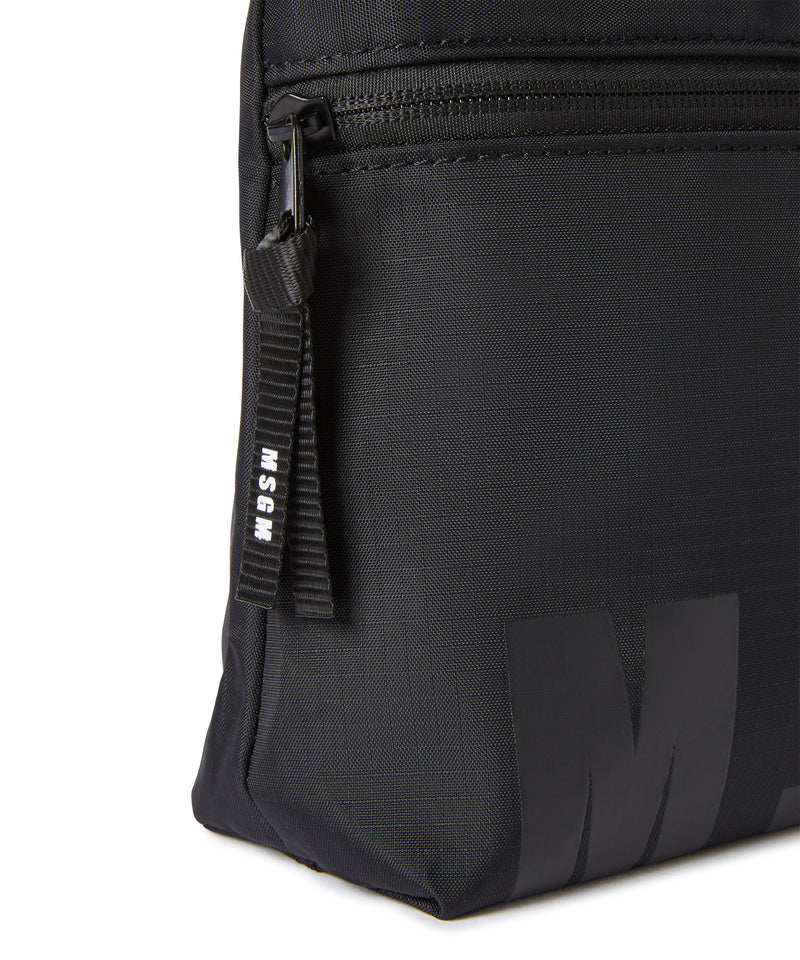 "Signature Iconic Nylon" mini tote bag BLACK Men 