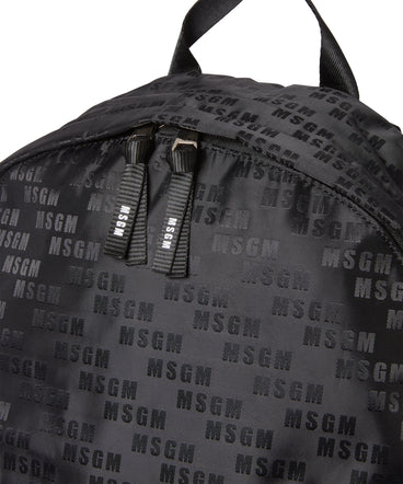 "Signature Iconic Nylon" backpack with all-over print