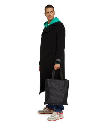 "Signature Iconic Nylon" shopping bag with all-over print