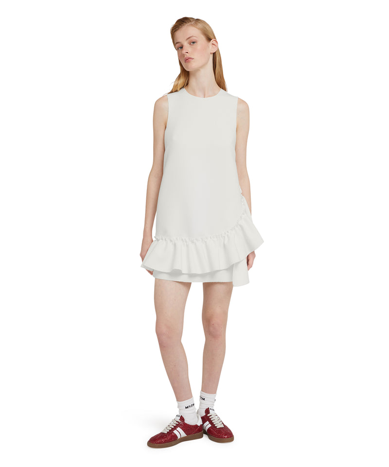 Mini dress with  "Double Crepe Cady" workmanship WHITE Women 