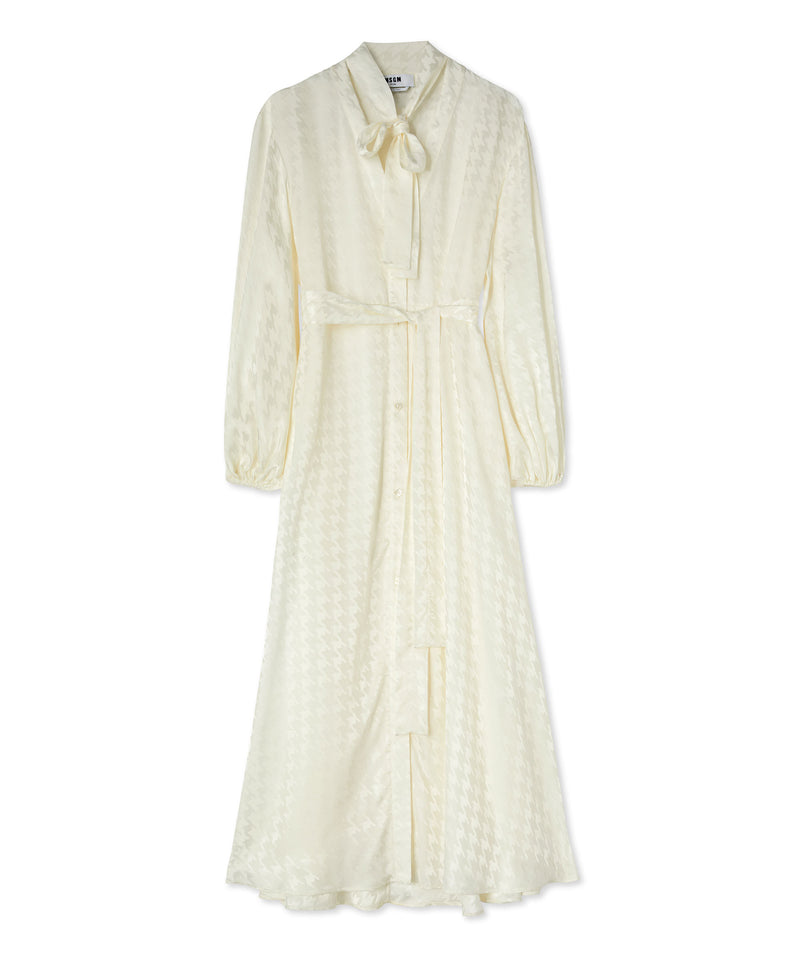"Fluid Viscose Jacquard" fabric dress WHITE Women 